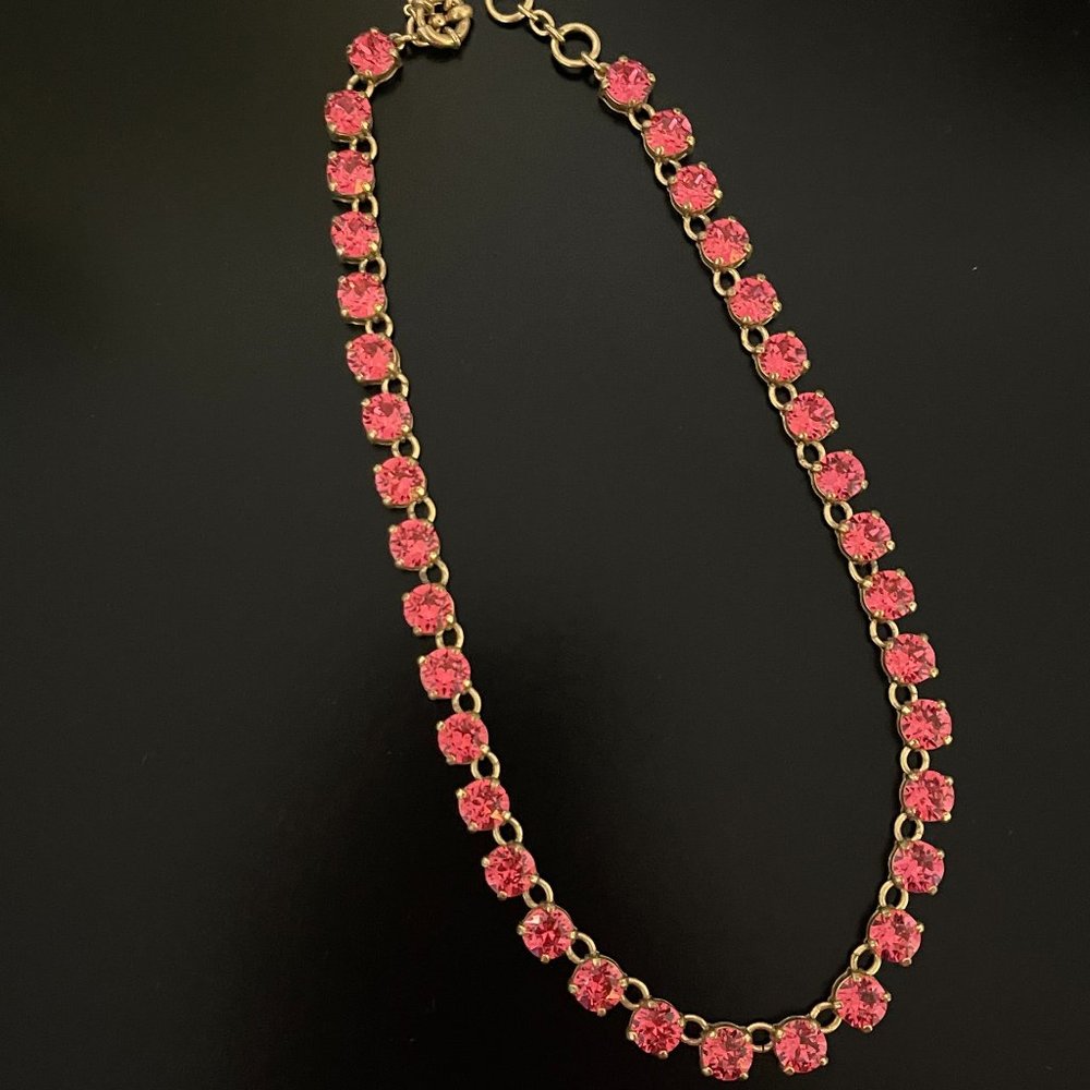 J. Crew Pink SWAROVSKI Crystal Martha Necklace